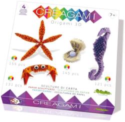 CreativaMente Creagami -3D origami készlet, Tengeri készlet 4 modellel (kicsi) (CRE736)