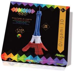 CreativaMente Creagami Art-3D origami készlet, Eiffel torony ( francia trikolor színekkel) (CRE743)