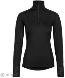 Johaug Lithe Tech-Wool Half Zip női póló, igazi fekete (L)