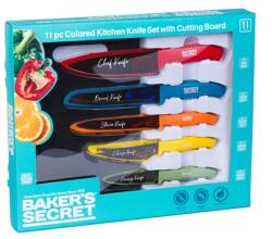 Bakers Secret DA00993 5 db kés + 5 db pengevédő és 1 db vágódeszka egy szettben (DA00993)