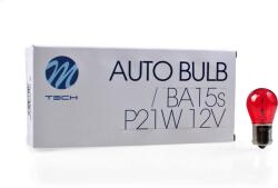 m-tech M-Tech, Halogén izzó, BA15s, 21W, 12V, Piros, 1db