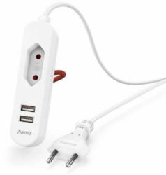 Hama 1 Plug + 2 USB 1,9 m (223202)