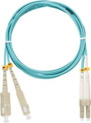 NIKOMAX Optikai patch kábel SC - LC, MM 50/125, duplex, 2m, aqua NMF-PC2M3C2-SCU-LCU-002 (NMF-PC2M3C2-SCU-LCU-002)