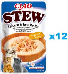 INABA CIAO Stew Csirke- és tonhalpörkölt macskáknak 12x40 g