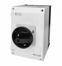 OMU system MX-3125P 3 Pólusú 125A IP65 Tokozott kapcsoló ki-be 400V lakatolható (MX-3125P)