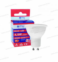 OMU Lighting LB LED izzó GU10 spot 4, 9W 470lm 4000K természetes fehér 2 év garancia LBGU104.94704000 (LBGU104.94704000)