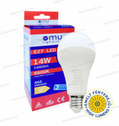 OMU Lighting LED izzó E27 A65 14W 1680lm 6500K hideg fehér garancia 3 év (LBE27A651416806500)