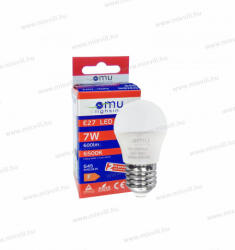 OMU Lighting LED izzó E27 G45 7W 600lm 6500K hideg fehér garancia 2 év (LBE27G457.06006500)