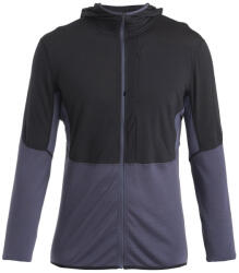 icebreaker Men Merino 200 Realfleece Descender LS Zip Hoodie férfi funkcionális pulóver XL / fekete