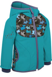 Unuo fleece - mintás gyerek softshell kabát Gyerek 74-80 / kék