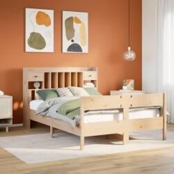 vidaXL tömör fenyőfa könyvespolcos ágy matrac nélkül 140 x 190 cm (3323038)