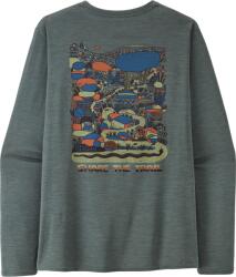 Patagonia M's L/S Cap Cool Daily Graphic Shirt - Lands férfi póló M / szürke
