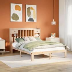 vidaXL tömör fenyőfa könyvespolcos ágy matrac nélkül 140 x 200 cm (3322601)