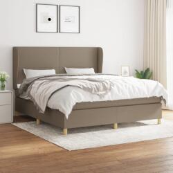 vidaXL tópszínű szövet rugós ágy matraccal 180 x 200 cm (3128385)