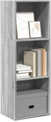 vidaXL szürke sonoma színű szerelt fa könyvespolc 40 x 30 x 114 cm (857872)