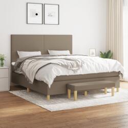 vidaXL tópszínű szövet rugós ágy matraccal 180 x 200 cm (3137017)