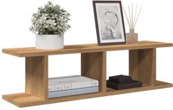 vidaXL 2 db kézműves tölgy színű szerelt fa fali polc 75 x 18 x 20 cm (856599)