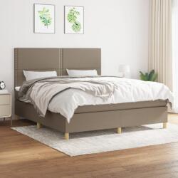 vidaXL tópszínű szövet rugós ágy matraccal 180 x 200 cm (3142277)