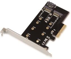 Conceptronic Bővítőkártya - EMRICK04B (PCIe x4 to M. 2 SATA + M. 2 NVMe) (EMRICK04B) - smart-otthon