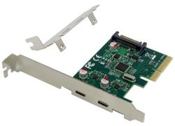 Conceptronic Bővítőkártya - EMRICK07G (PCIe x4 to 2x USB-C 3.2 Gen2, Táp: 15pin SATA) (EMRICK07G) - smart-otthon