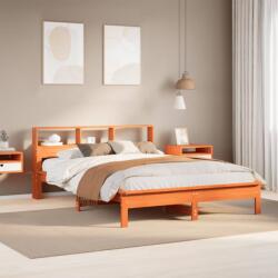 vidaXL viaszbarna tömör fenyőfa ágy matrac nélkül 150 x 200 cm (3309736)