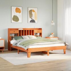 vidaXL viaszbarna tömör fenyőfa ágy matrac nélkül 200 x 200 cm (3308833)