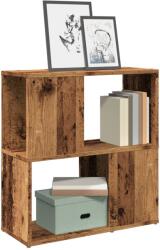 vidaXL antik fa színű szerelt fa könyvszekrény 60 x 24 x 63 cm (856728) - vidaxl