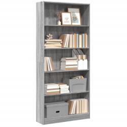 vidaXL szürke sonoma színű szerelt fa könyvespolc 80 x 24 x 176 cm (857858) - vidaxl