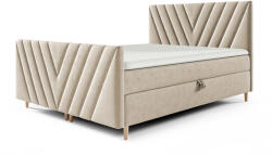 Wilsondo BENO Plus bézs boxspring ágy matracokkal Méret: 180x200