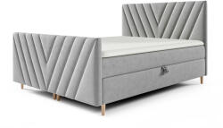 GR BENO Plus szürke boxspring ágy matracokkal Méret: 180x200