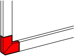 Legrand 010785 DLP kanyarelem 105x50 mm-es csatornához (10785)