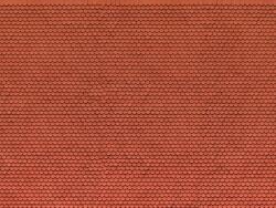 Noch 56690 3D-s dekorlap, tetőcserép/zsindely, hódfarkú, vörös, 250 x 125 x 0, 5 mm (4007246566907)