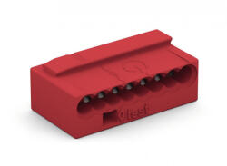 WAGO 243-808 MICRO PUSH WIRE® csatlakozó kötődobozokhoz, tömör vezetékeknek, piros (243-808)