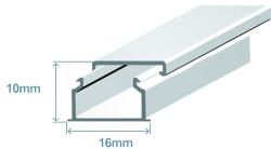 EFAPEL 10020 FBR 2M Csatorna 16x10 ragasztott műanyag fali 2m/szál, fedéllel, fehér IK05 (10020 FBR)