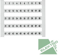 Weidmüller 0473460001 DEK 5 FW 1-50 Sorkapocs jelölő DEK5FW 1- 50 vízszintes 5mm 50 db (473460001)