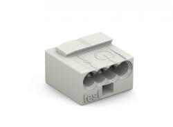 WAGO 243-304 MICRO PUSH WIRE® csatlakozó kötődobozokhoz, tömör vezetékeknek, világosszürke (243-304)
