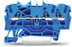 WAGO 2002-1304 3 vezetékes átmenő sorkapocs, 2.5 mm2, Ex e II és Ex i alkalmazáshoz, kék (2002-1304)