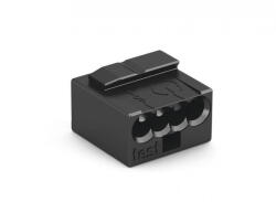 WAGO 243-204 MICRO PUSH WIRE® csatlakozó kötődobozokhoz, tömör vezetékeknek, sötétszürke (243-204)