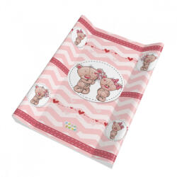 Babastar puha 2 ékes pelenkázó lap 50*70 cm - macipár rózsaszín - babyshopkaposvar