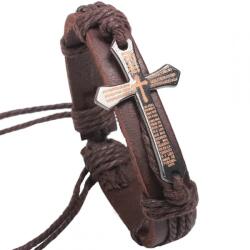 HARAHU Instructive Cross karkötő - Barna KP34465