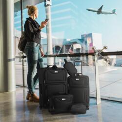 Monzana TRAVEL utazóbőrönd készlet, 5 darabos, fekete Monzana