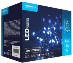 Karácsonyi 200 LED 20 méter hideg Füzér Plastic - 8 program Adapteres