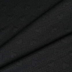 Takoy Material tricotat / jacquard cable knit inimi pe neagru