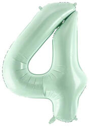 Partydeco Számos lufi 28" 72cm óriás világoszöld szám, számjegy 4-es (LUFI887321)