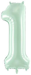 Partydeco Számos lufi 28" 72cm óriás világoszöld fólia szám, számjegy 1-es (LUFI472244)