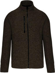 Kariban Férfi poliészter cipzáras dzseki, Kariban KA9106, Dark Khaki Melange-4XL (ka9106dkm-4xl)