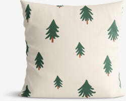 Goldea pamut párnahuzat - fenyőfák natúr alapon 50 x 70 cm