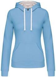 Kariban KA465 LADIES’ CONTRAST HOODED SWEATSHIRT (ka465sb/wh-s)