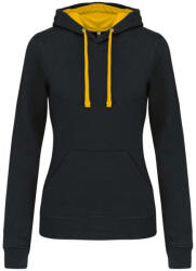 Kariban KA465 LADIES’ CONTRAST HOODED SWEATSHIRT (ka465bl/ye-s)