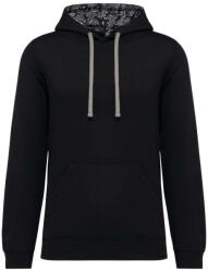Kariban KA4013 UNISEX CONTRAST PATTERNED HOODED SWEATSHIRT (ka4013bl/ms-m)